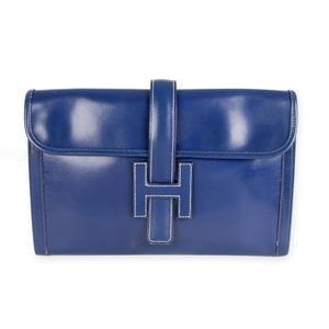 Hermès Vintage Bleu Saphir Box Calf Jige PM